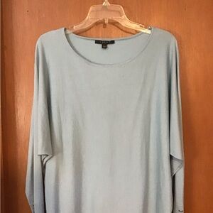 Cyrus Light Blue Raglan Sleeve Sweater Top